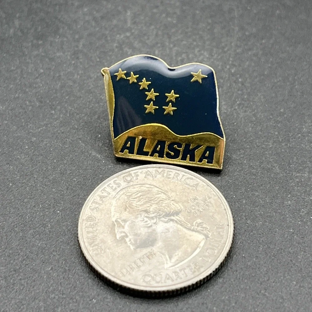 Alaska State Flag United States‎ Of America Lapel Hat Pin